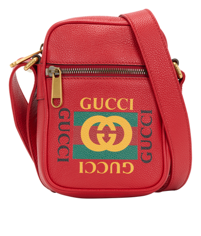 GG Messenger, &pound;320, Handbags, Red, Leather, Front view